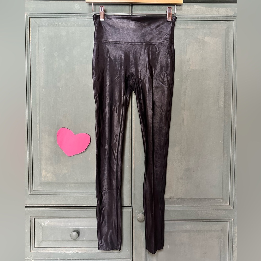 SPANX Black Faux Leather Leggings